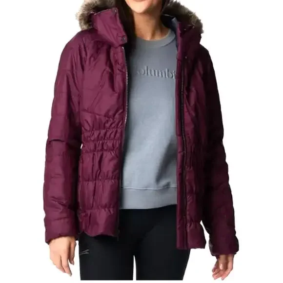 Columbia Sparks Lake II Women's Puffer Jacket with Hood-Medium-Marionberry-NWT - Picture 1 of 11